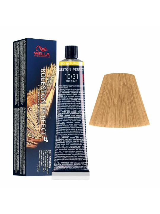 Tinte wella 10/31 koleston Perfect ME rubio super claro dorado ceniza