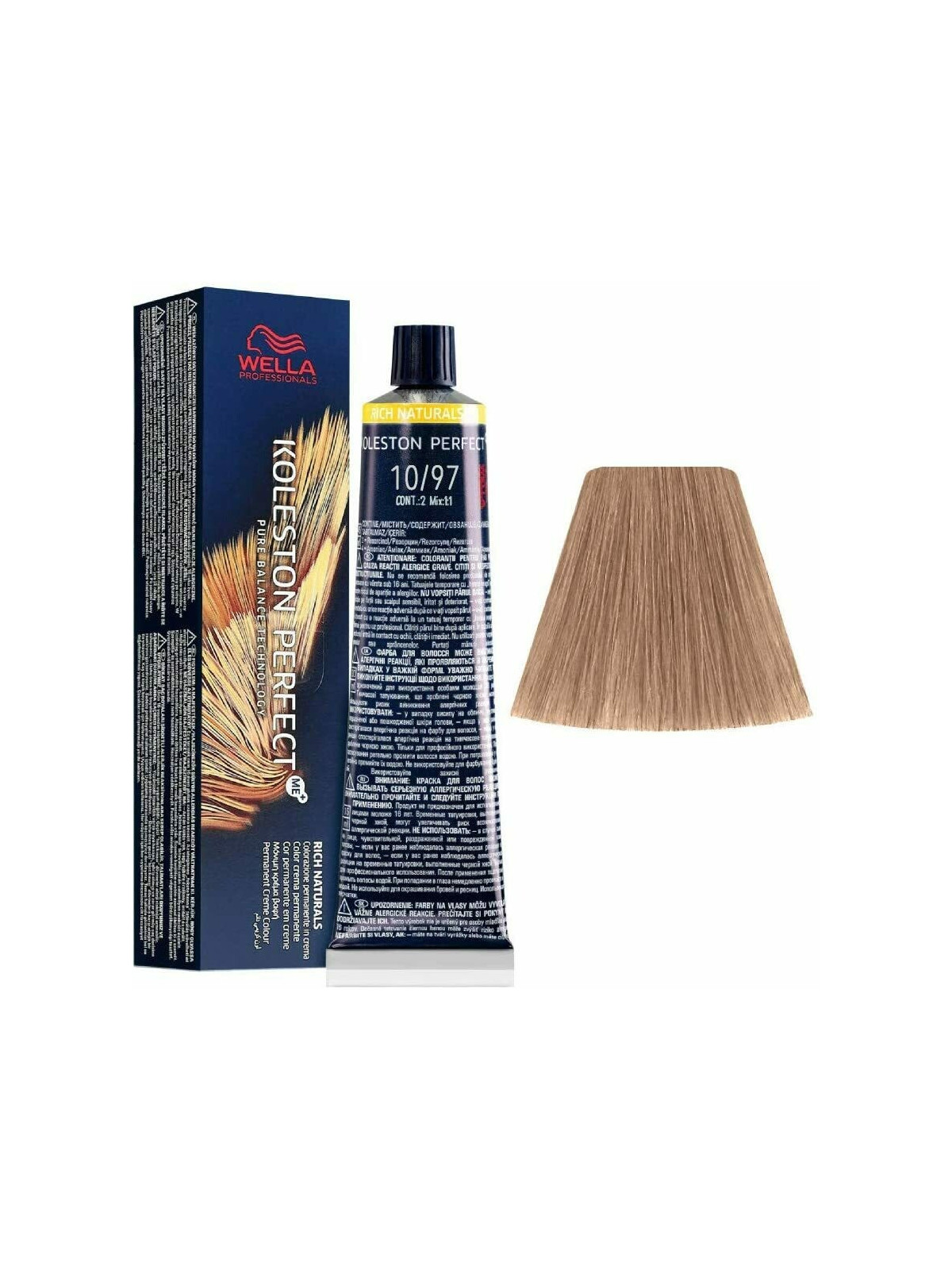 Tinte wella 10/97 koleston Perfect ME rubio super claro ceniza marrón