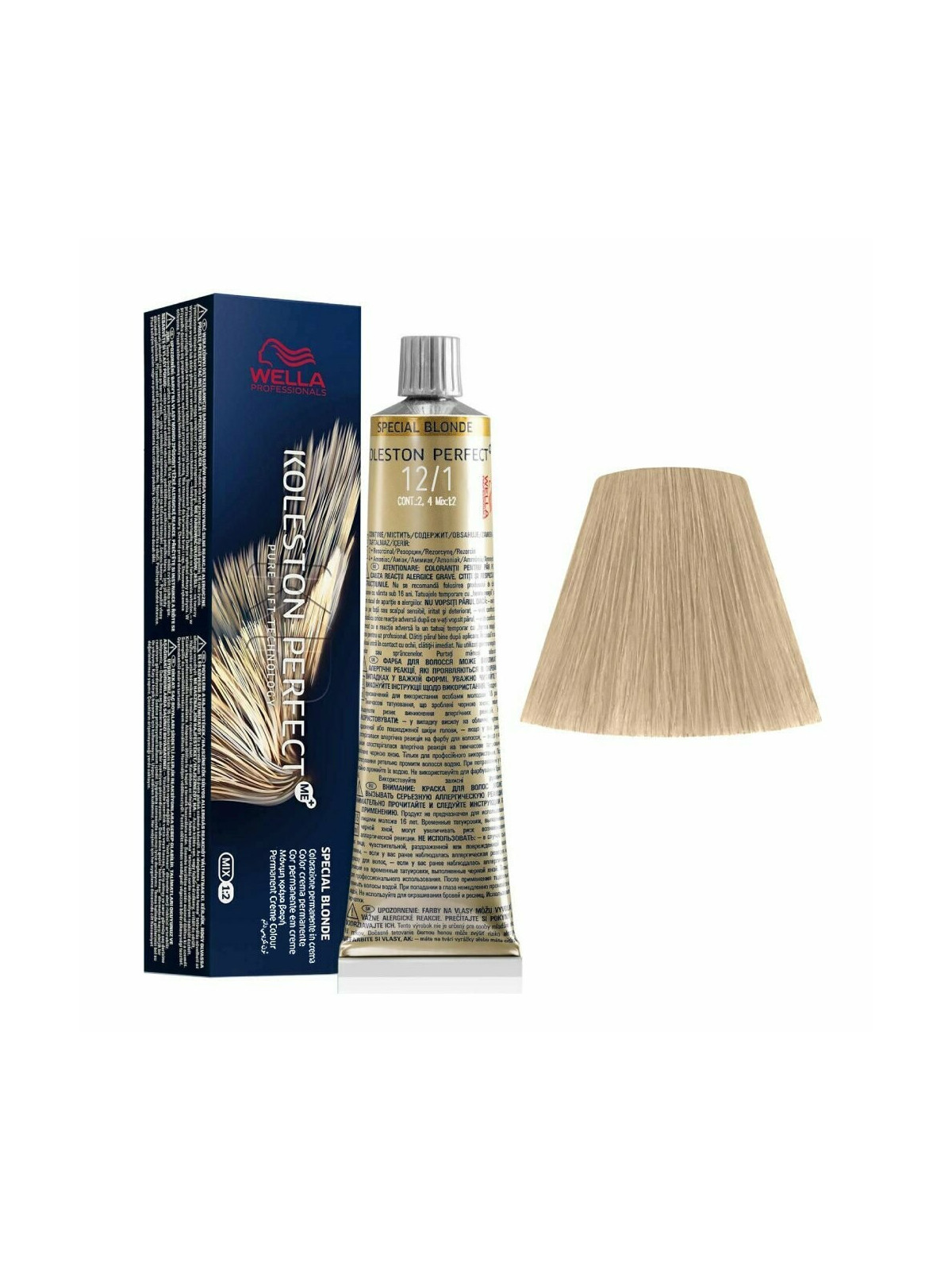 Tinte wella 12/1 koleston Perfect ME superaclarante rubio ceniza
