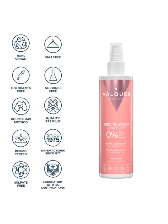 Valquer Laboratorios Método Curly Acondicionador Sin Aclarado Valquer 300ml - Cabellos Rizados