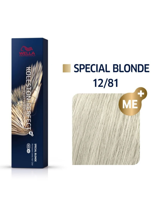 Tinte wella 12/81 koleston Perfect ME superaclarante rubio perla ceniza