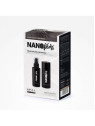 Nano fibers marrón oscuro Bifull, fibras capilares con keratina, incluye spray fijación fuerte 100ml + 25gr
