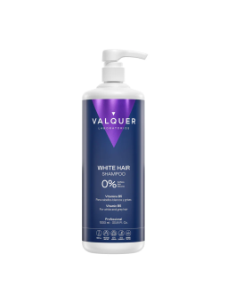 Champú cabello Blanco y Gris Valquer - 0% Sin Sulfatos 1000ml vitamina B5 nueva imagen WHITE AND GREY HAIR SHAMPOO