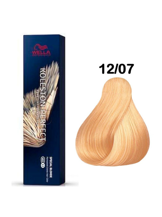 Tinte wella 12/07 koleston Perfect ME superaclarante rubio natural marrón