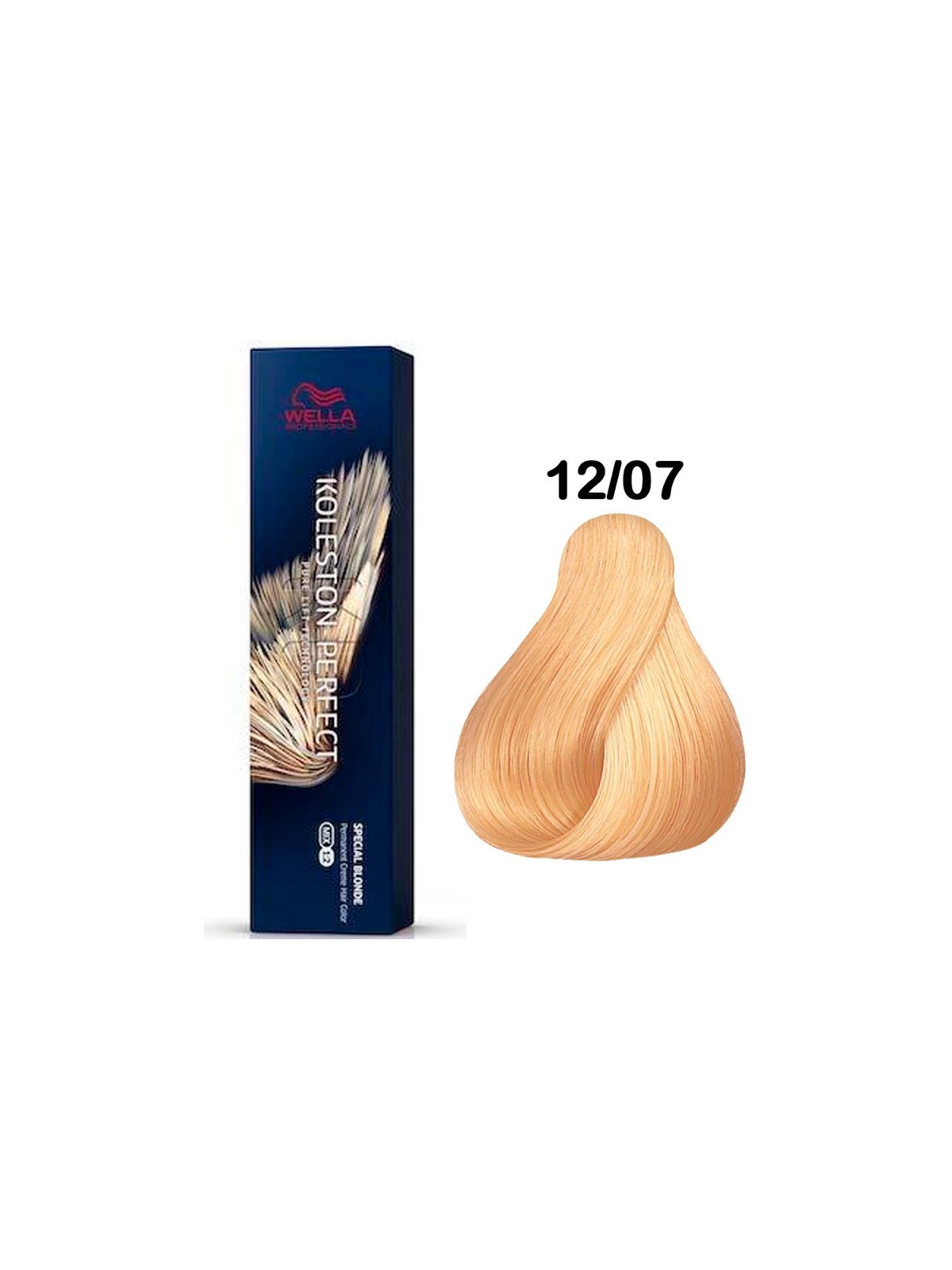 Tinte wella 12/07 koleston Perfect ME superaclarante rubio natural marrón