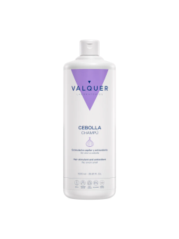Champu de cebolla Valquer, antioxidante y estimulante capilar, sin olor a cebolla, 1000 mililitros. Para todo tipo de cabellos.