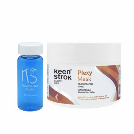 mascarilla keen strok plex 300ml + ampolla keen strok keratin filler