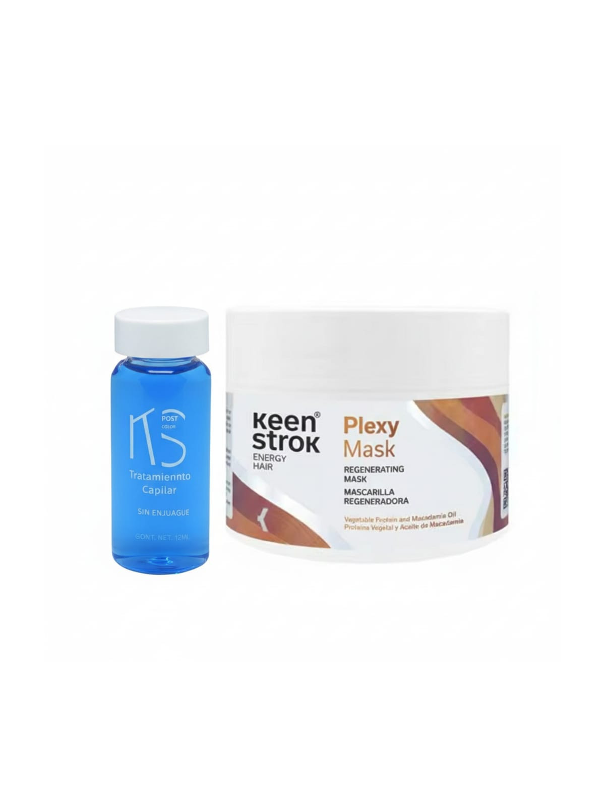 mascarilla keen strok plex 300ml + ampolla keen strok keratin filler