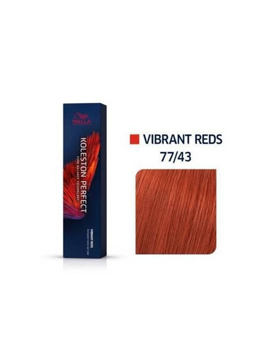 Tinte wella 77 / 43 koleston Perfect ME rubio medio intenso cobrizo dorado