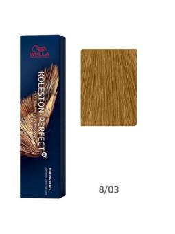 Tinte wella 8/03 koleston Perfect ME rubio claro natural dorado