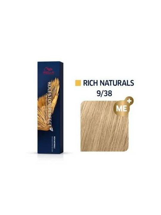 Tinte wella 9 /38 koleston Perfect ME rubio muy claro dorado perla