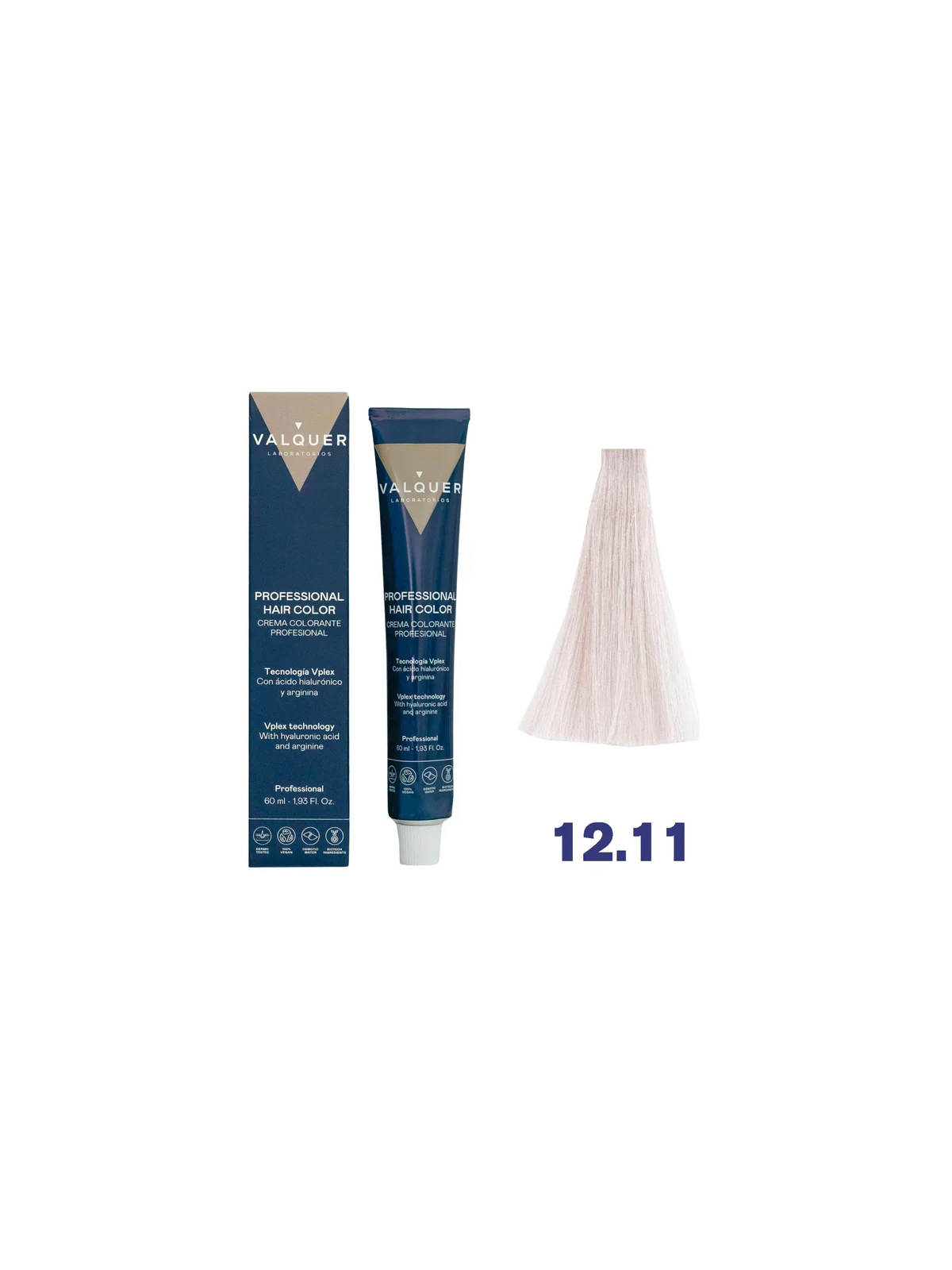 tinte valquer 12/11 superaclarante ceniza intenso  60 ml