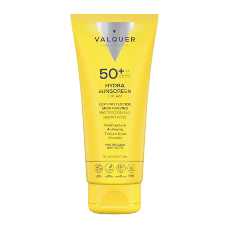 Crema Solar Facial SPF 50+ Antiedad de Valquer Laboratorios 75 ml - Protección 360º UVA, UVB para Todo Tipo de Piel Valquer