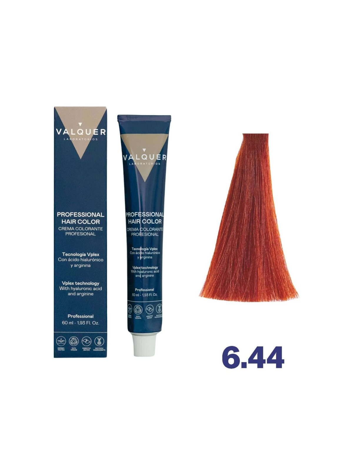 Tinte valquer 6.44 Rubio Oscuro Cobrizo Intenso
