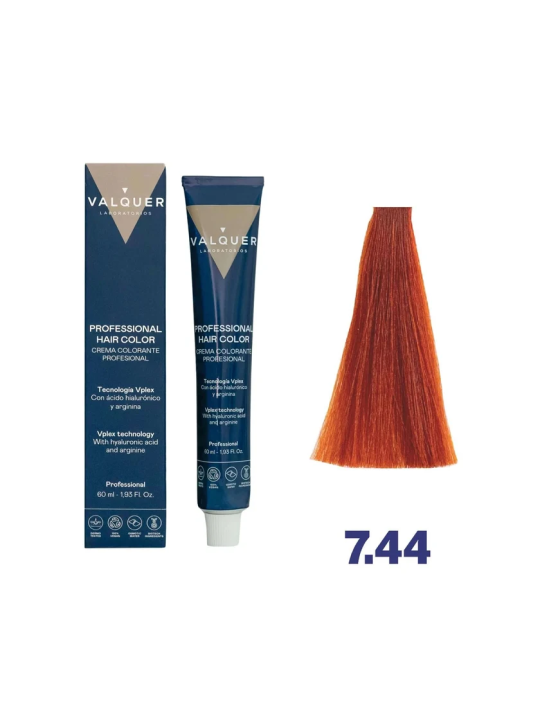 Tinte  valquer 7.44 Rubio Medio Cobrizo Intenso