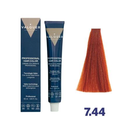 Tinte  valquer 7.44 Rubio Medio Cobrizo Intenso