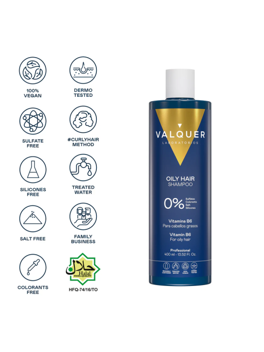 Valquer Laboratorios Valquer Champú Cabello Graso Sin Sulfatos 400ml