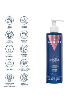 Valquer Laboratorios Mascarilla Ultrahidratante 275 Ml - Pelo Seco - Sin Sulfatos - Efecto Inmediato