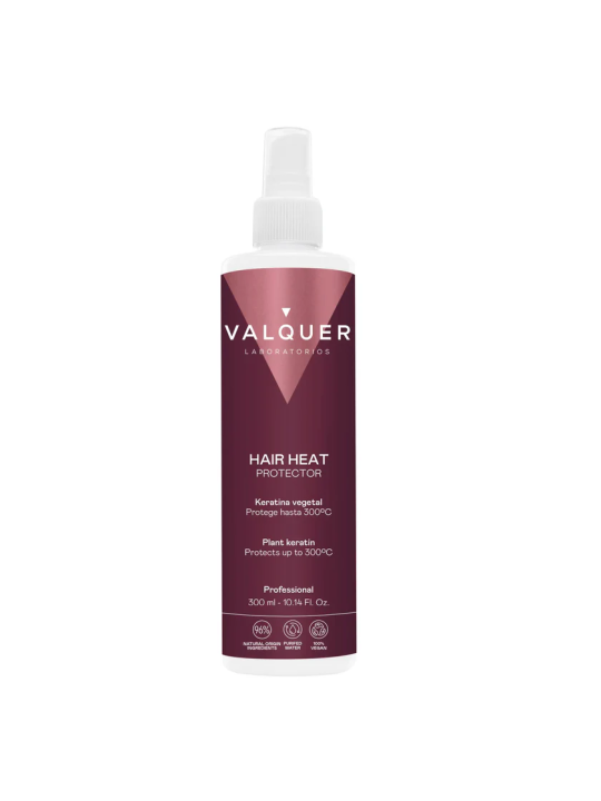 Valquer Laboratorios Valquer Protector Térmico Capilar 300ml - Keratina Natural - Sin Sulfatos Ni Parabenos - Tratamiento Pelo