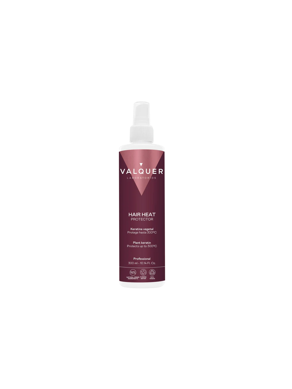 Valquer Laboratorios Valquer Protector Térmico Capilar 300ml - Keratina Natural - Sin Sulfatos Ni Parabenos - Tratamiento Pelo