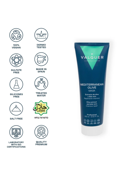 Valquer Laboratorios Reparador Intensivo Mascarilla Oliva Valquer 250 Ml - Sin Sulfatos