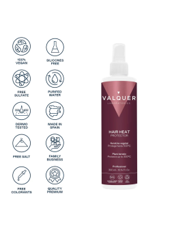Valquer Laboratorios Valquer Protector Térmico Capilar 300ml - Keratina Natural - Sin Sulfatos Ni Parabenos - Tratamiento Pelo