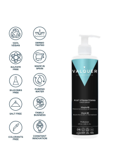 Valquer Laboratorios Tratamiento Capilar Mascara Post Alisado Valquer 275 ml Evita Encrespamiento y Repara Cabello Dañado