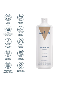 Valquer Laboratorios Champú Valquer Neutro 1000 Ml con Pro-vitamina B5 - Cabello Revitalizado