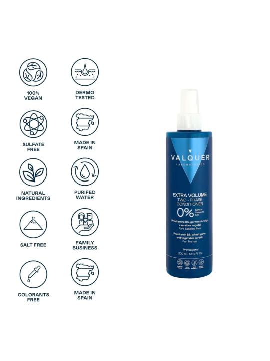 Valquer Laboratorios Acondicionador Bifásico Volumen Up Valquer 300 Ml - Efecto Volumen y Protección del Cabello