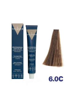 Valquer Laboratorios - Tinte Capilar 6.0 C Rubio Oscuro Frío 60 Ml - Arginina y Vplex