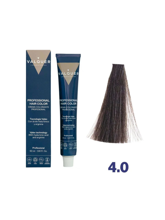 Valquer Laboratorios - Tinte Capilar 4.0 Castaño Medio con Arginina y Vplex 60ml