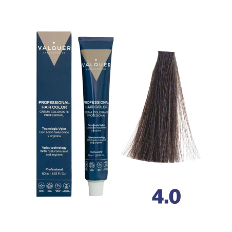 Valquer Laboratorios - Tinte Capilar 4.0 Castaño Medio con Arginina y Vplex 60ml