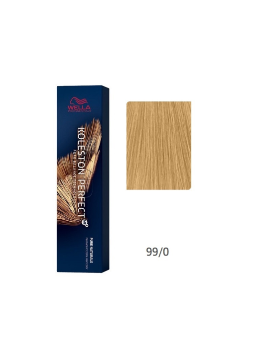 Tinte wella 99/0 koleston Perfect ME cobertura resistente rubio muy claro intenso