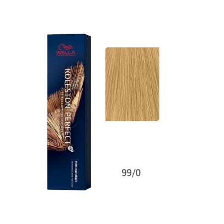 Tinte wella 99/0 koleston Perfect ME cobertura resistente rubio muy claro intenso