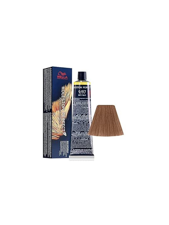 Tinte wella 9/97 koleston Perfect ME rubio muy claro ceniza marrón