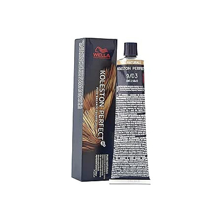 Tinte wella 9/03 koleston Perfect ME rubio muy claro natural dorado