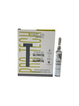 Salerm Cosmetics Vital - Caja 4 Ampollas Capilares 13ml - Repara Cabello Dañado, Brillo Instantáneo