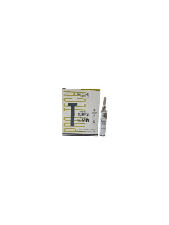Salerm Cosmetics Vital - Caja 4 Ampollas Capilares 13ml - Repara Cabello Dañado, Brillo Instantáneo