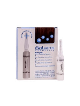 Salerm Cosmetics - Keratina Térmica Keraplus - Caja 4 Ampollas 13 Ml