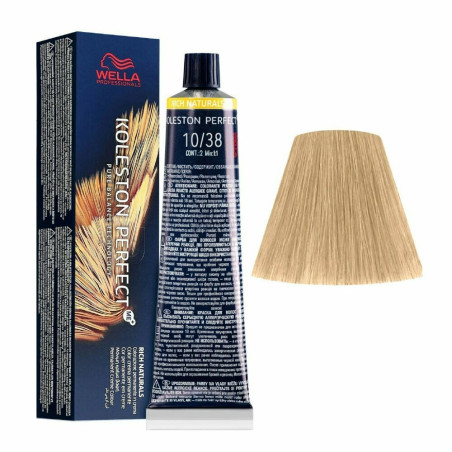 Tinte wella 10 /38 koleston Perfect ME rubio super claro dorado perla